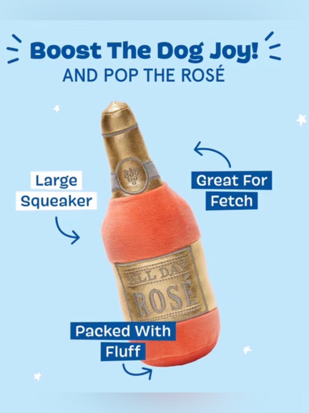 Bark Box Rose’ All Day Dog Toy (9 inches) all sizes NEW
